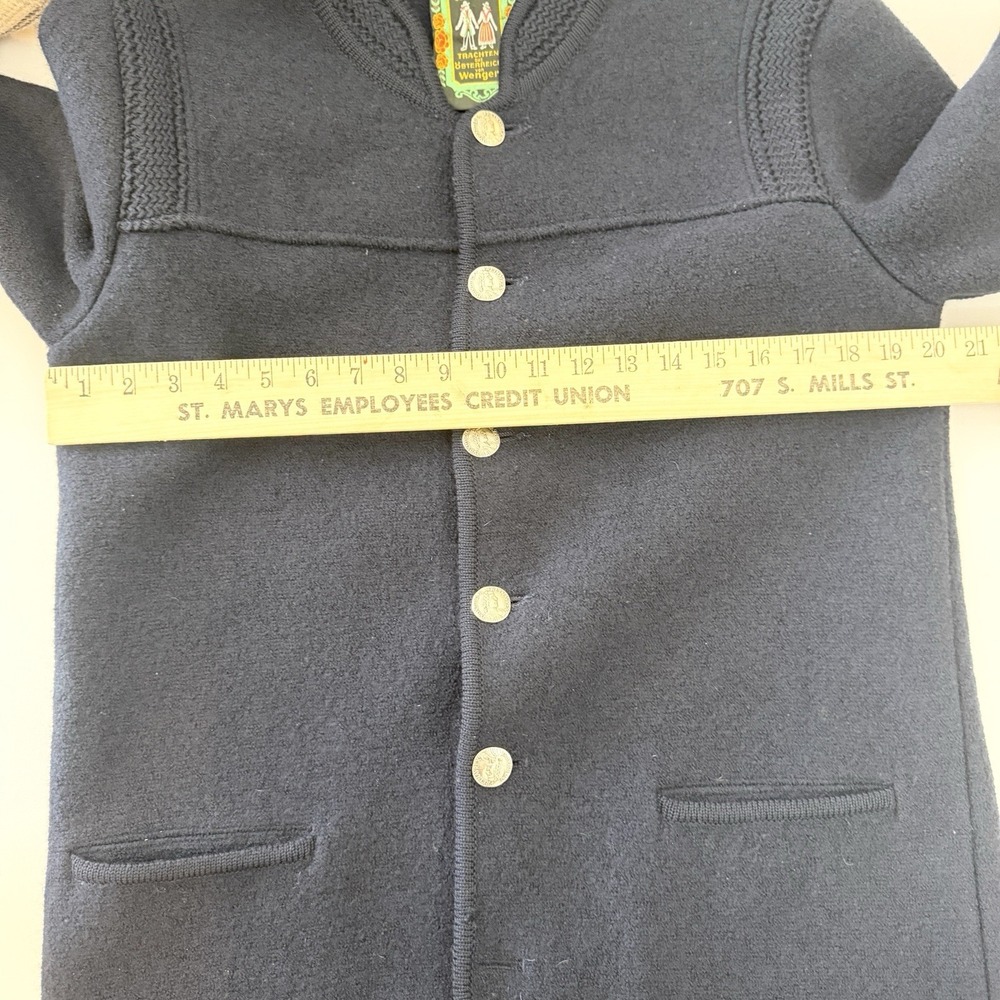 Navy Wool Blend Button-Front Blazer Jacket - image 12